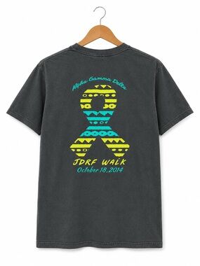 Comfort Colors Small Alpha Gamma Delta JDRF Walk | Charcoal Gray Sorority